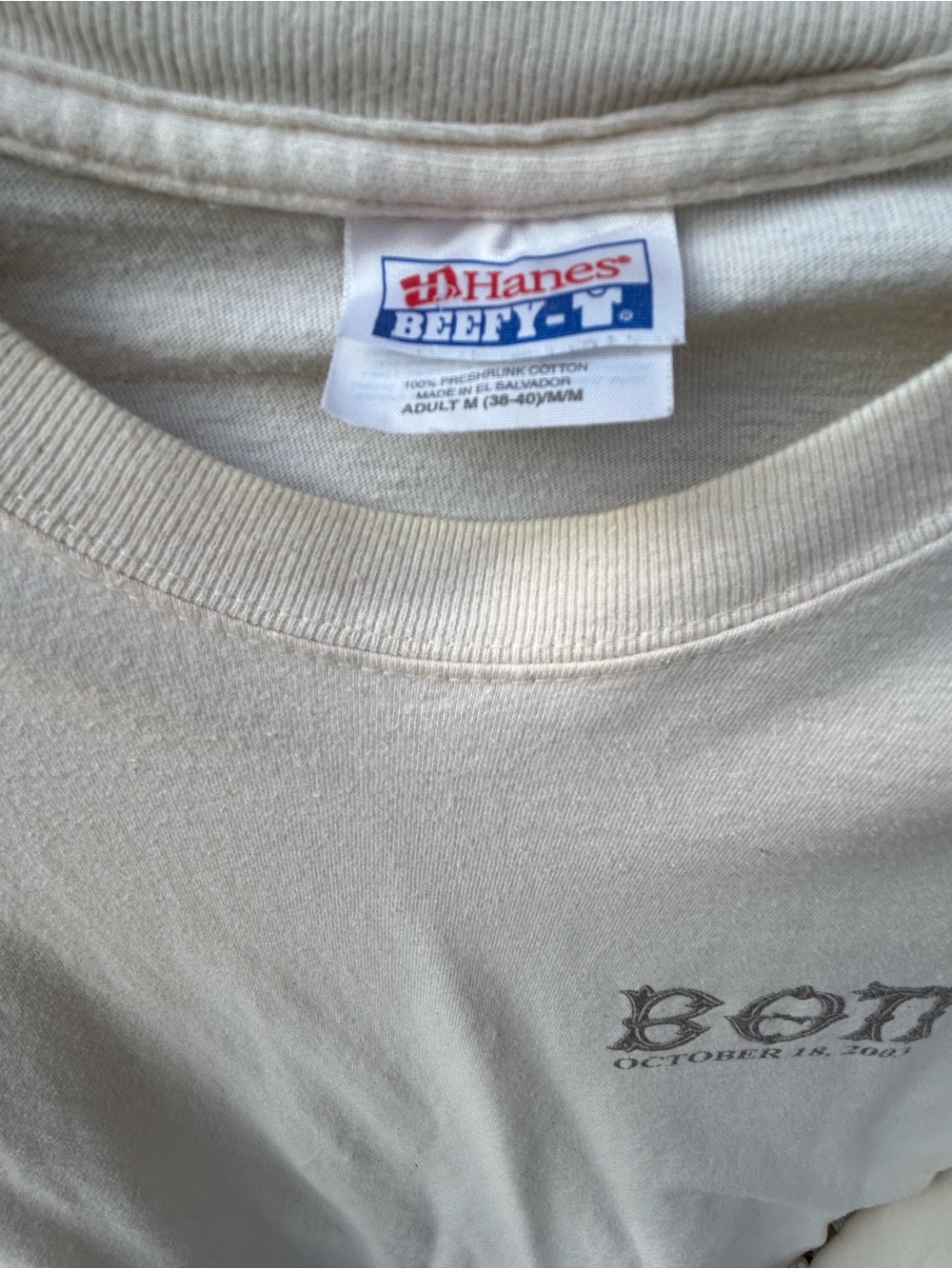Hanes Beefy-T Y2K Western Ivory T-Shirt - Picture 2 of 9